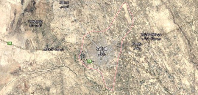 La ciudad de Zabol, en el sureste de Irán / Foto: Google Maps