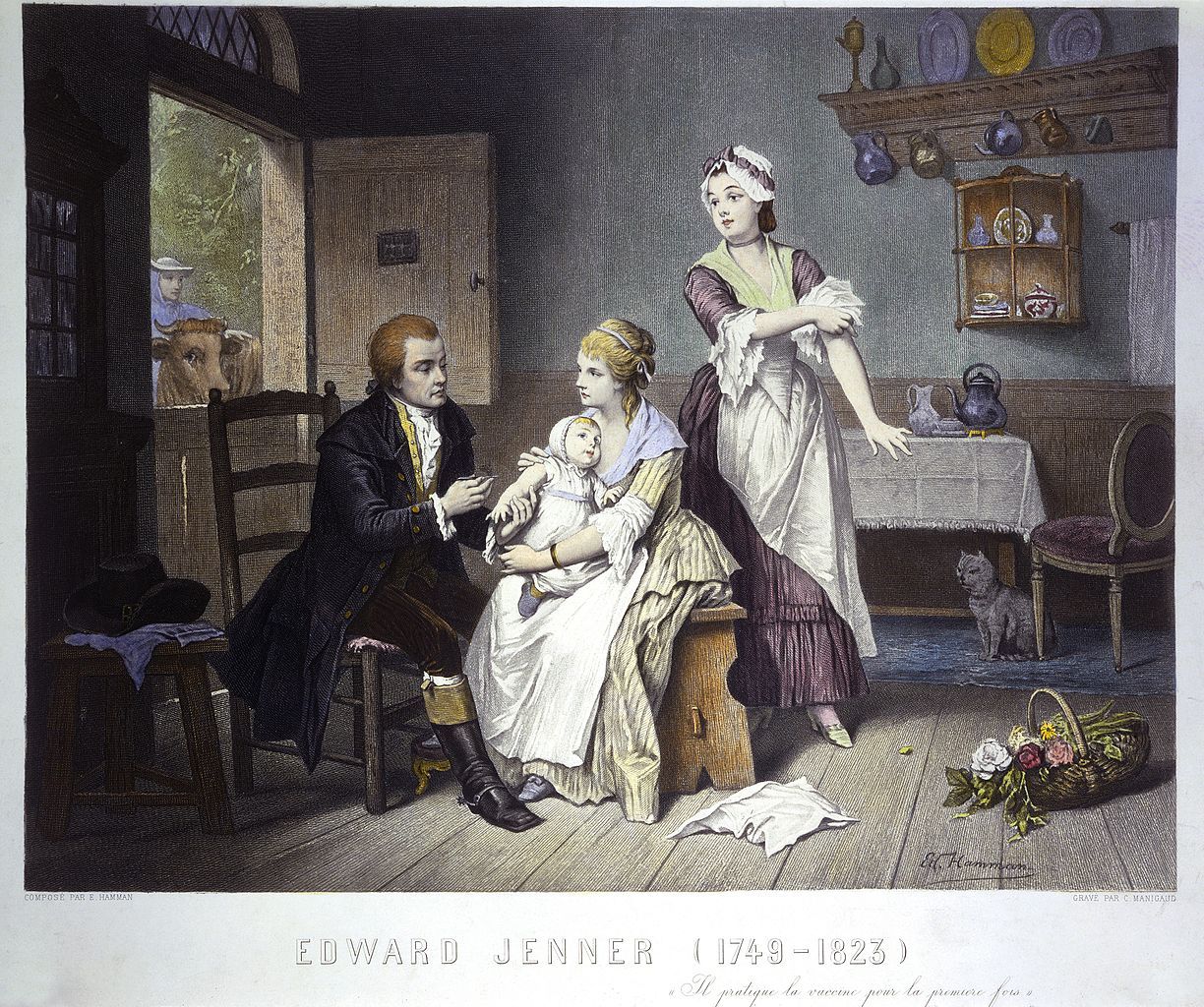 Edward Jenner, el padre de la inmunología moderna, realizó las primeras inoculaciones, específicamente para prevenir la viruela / Imagen:  Wikipedia