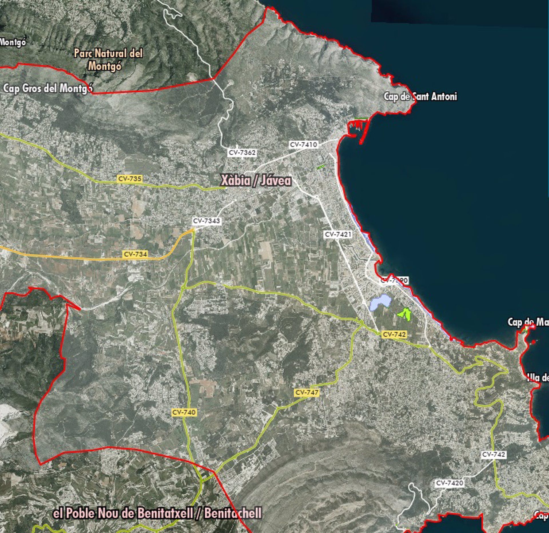 Visor web del ICV en Xàbia (Alicante), muestra los futuros efectos del cambio climático / Imagen: EP