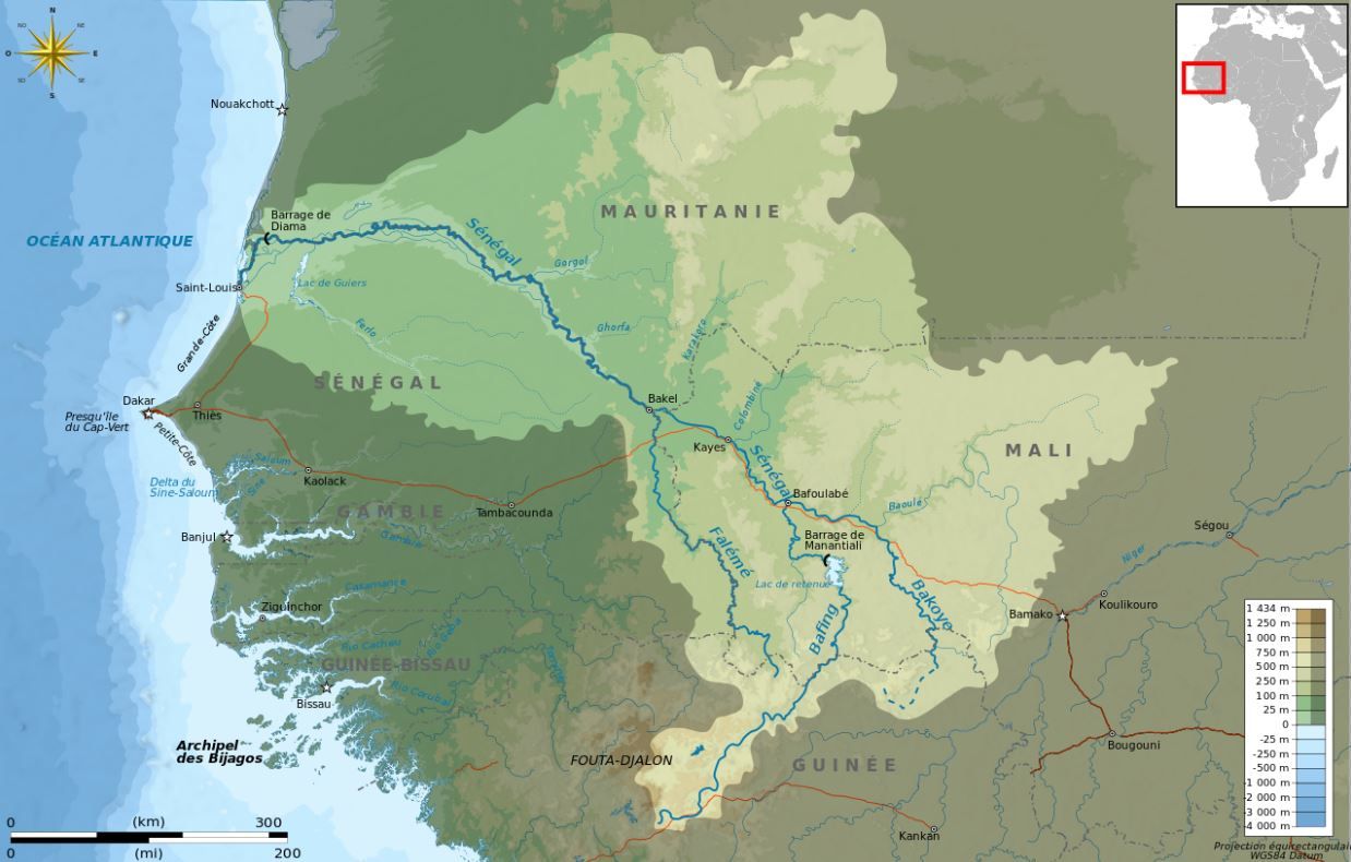 Cuenca hidrográfica en francès del Río Senegal / Foto: Wikimedia