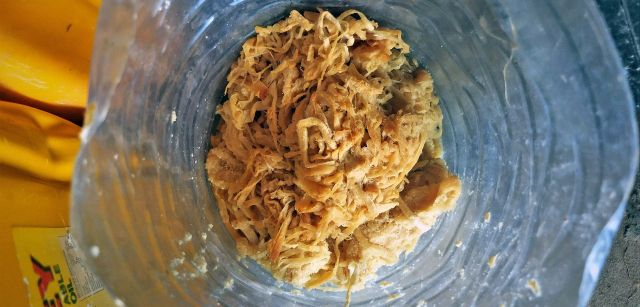 Pasta de la totora recogida en la orilla del río Senegal para hacer lienzos / Foto: AGP