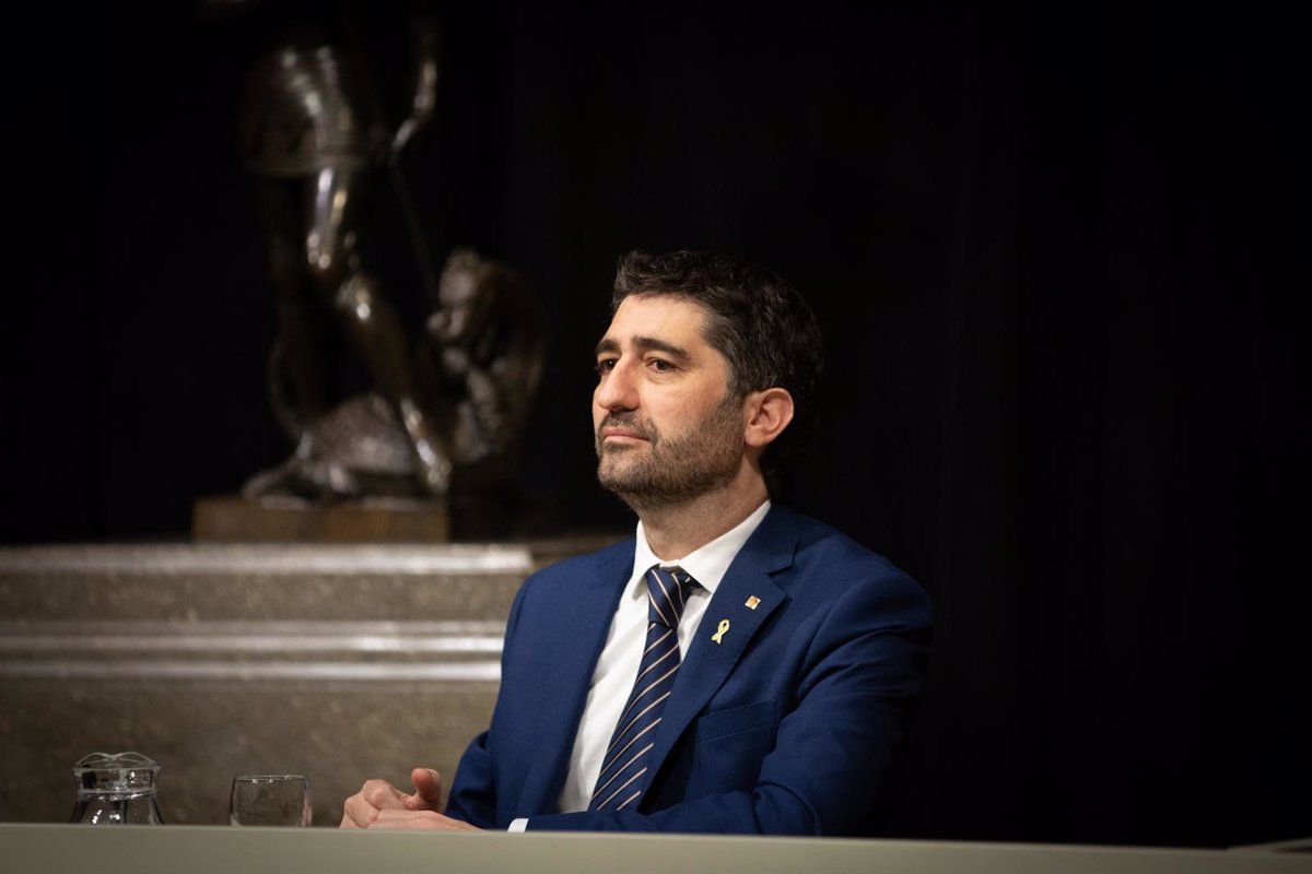 El vicepresidente y conseller, Jordi Puigneró, en Barcelona a 18 de febrero de 2020. Ampliación del aeropuerto de El Prat / Foto: EP