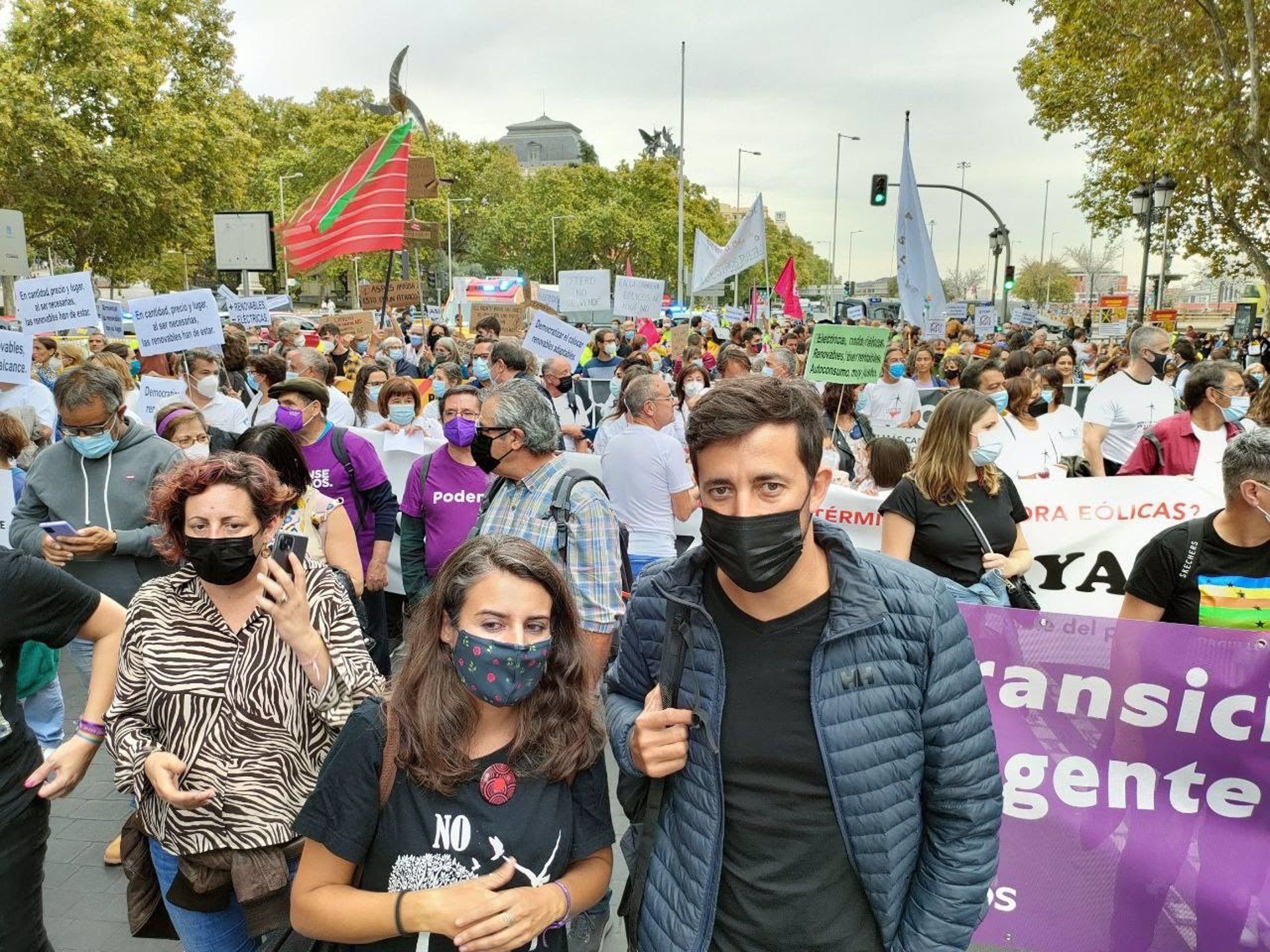 Manifestación contra los megaproyectos de renovables #RenovablesSiPeroNoAsi / Foto: EP