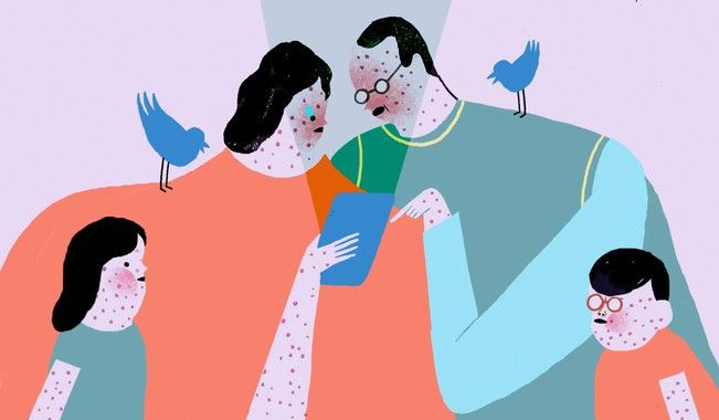 Los antivacunas poseen la capacidad de diseminar temores por las redes sociales hasta el punto de provocar brotes de sarampión, difteria o poliomelitis / Ilustración: Cinta Arribas