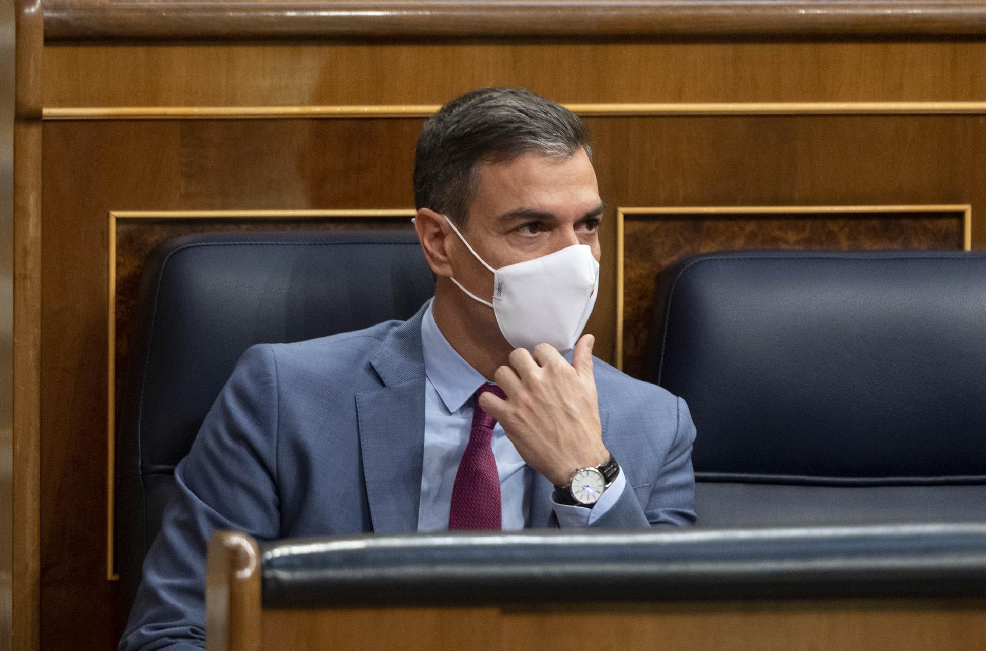 El presidente del Gobierno, Pedro Sánchez, llama a combatir el negacionismo / Foto: Alberto Ortega - EP