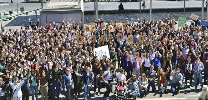 Participantes de la Marxa per la Ciència, Barcelona / Foto: MplCB