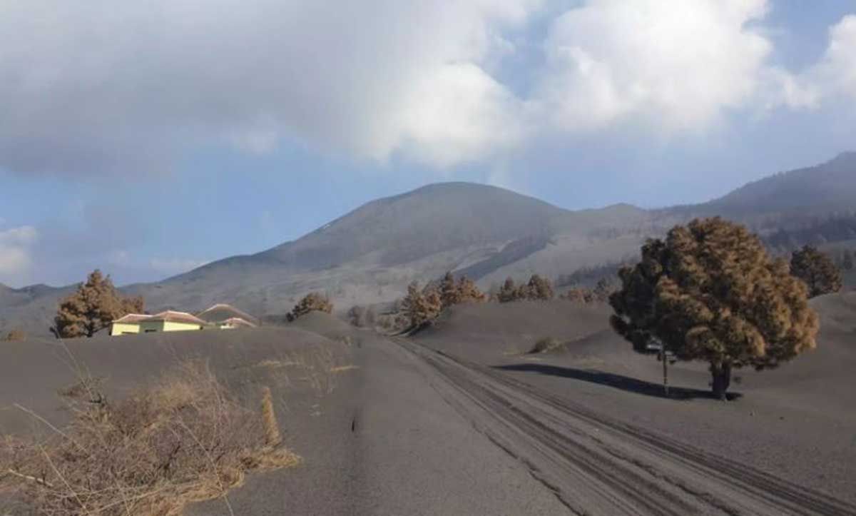 Vista desde la Carretera de San Nicolás (Las Manchas), cerca del volcán de La Palma / Foto: INVOLCAN