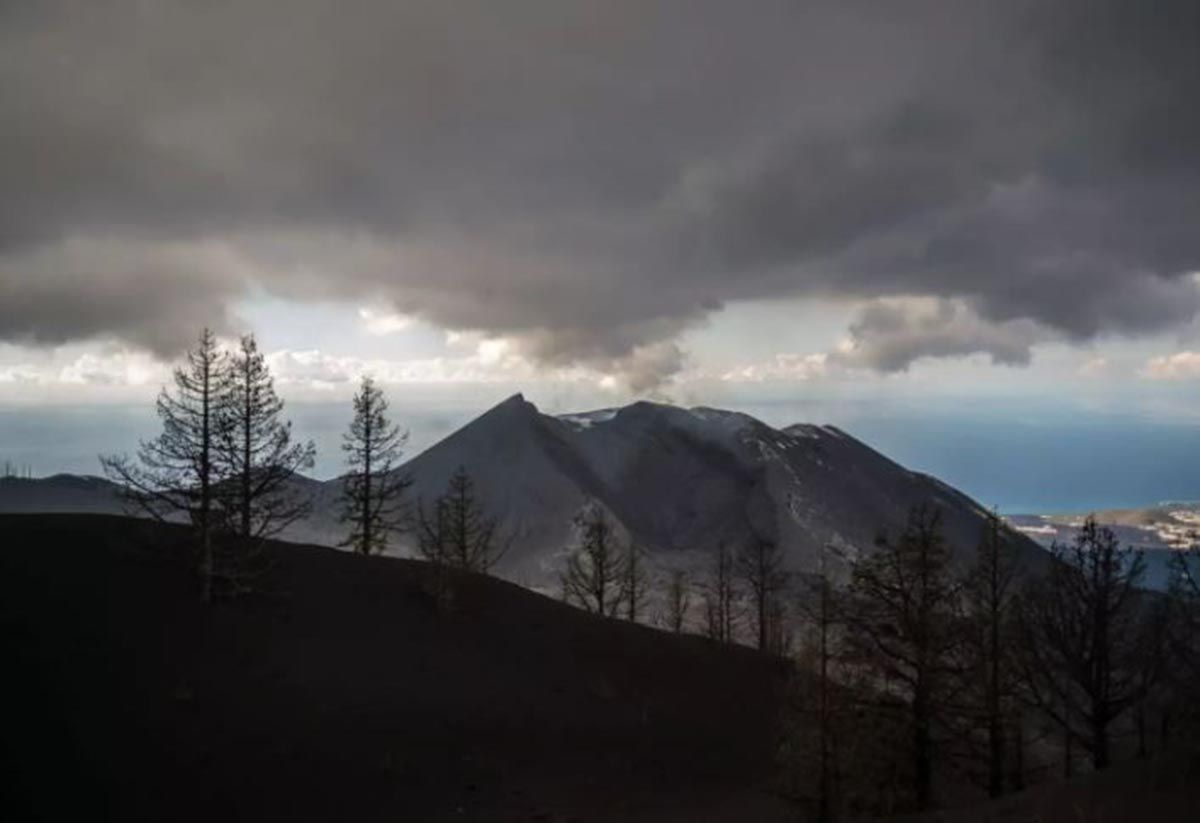 Vista del volcán de la Palma con signos de agotamiento / Foto: EP