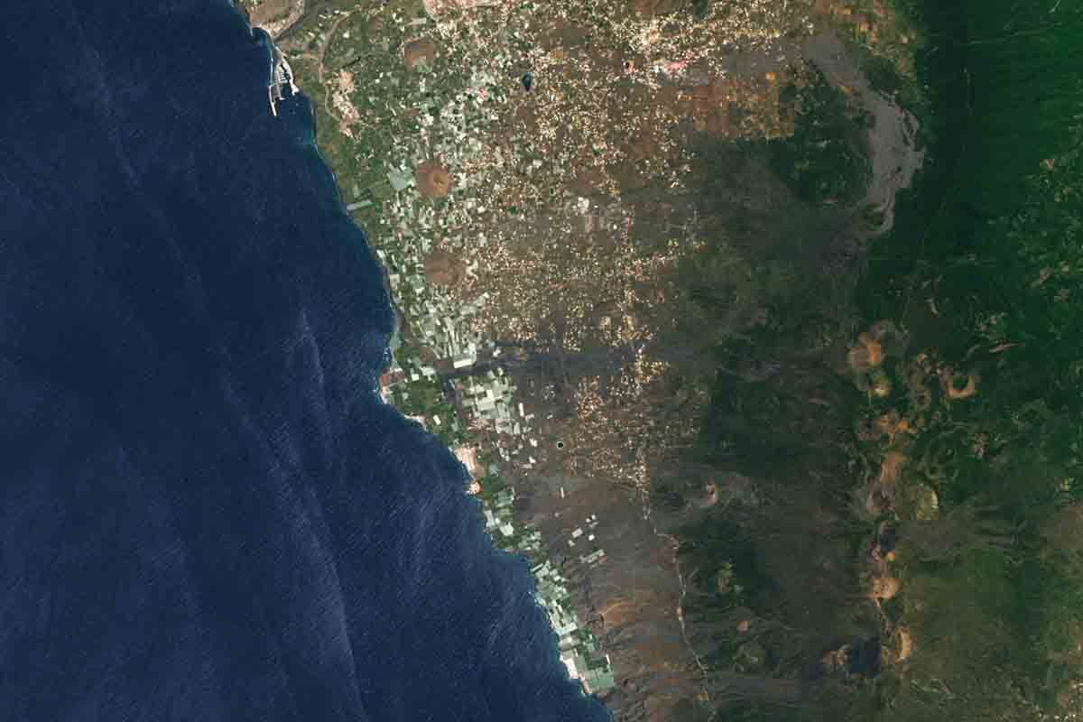 Áreas de Todoque y El Paraíso del 21 de mayo de 2021 / Foto: NASA - EA Áreas de Todoque y El Paraíso del 21 de mayo de 2021 / Foto: NASA - EA