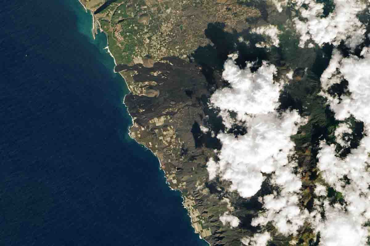 Áreas de Todoque y El Paraíso del 15 de diciembre de 2021/ Foto: NASA - EA Áreas de Todoque y El Paraíso del 15 de diciembre de 2021/ Foto: NASA - EA