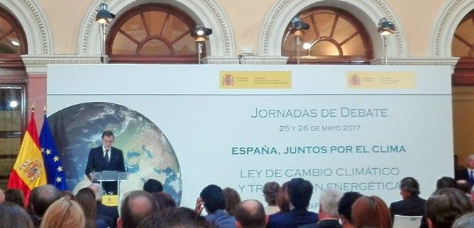 Rajoy, en unas jornadas sobre cambio climático  el año pasado / Foto: EP