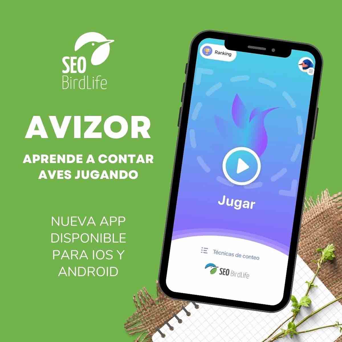 Avisor, el app para aprender a censar aves / Imagen: SEO/BirdLife - EP