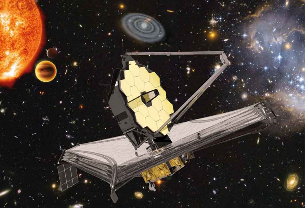Recreación de telescopio James Webb / Foto: ESA