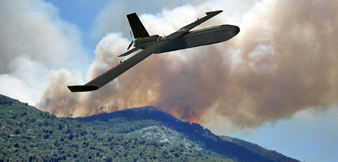 Aeronave no tripulada para operar en el control de incendios / Foto: FN