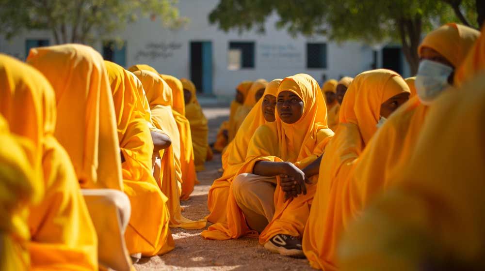 Estudiantes asisten a una charla sobre mutilación genital en una escuela Garowe, Puntlandia / Foto: UNFPA - Tobin Jones - EP