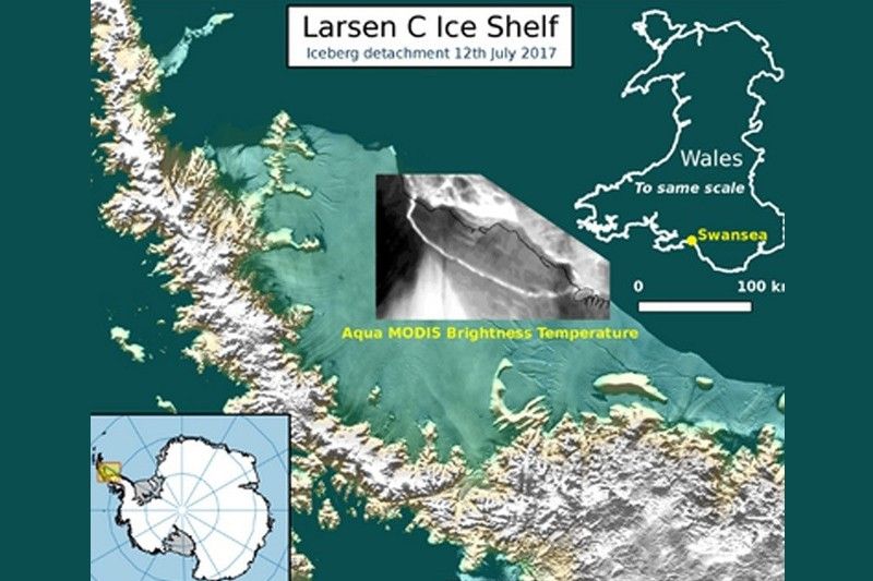 El iceberg pesa más de un billón de toneladas / Imagen: Midas Project
