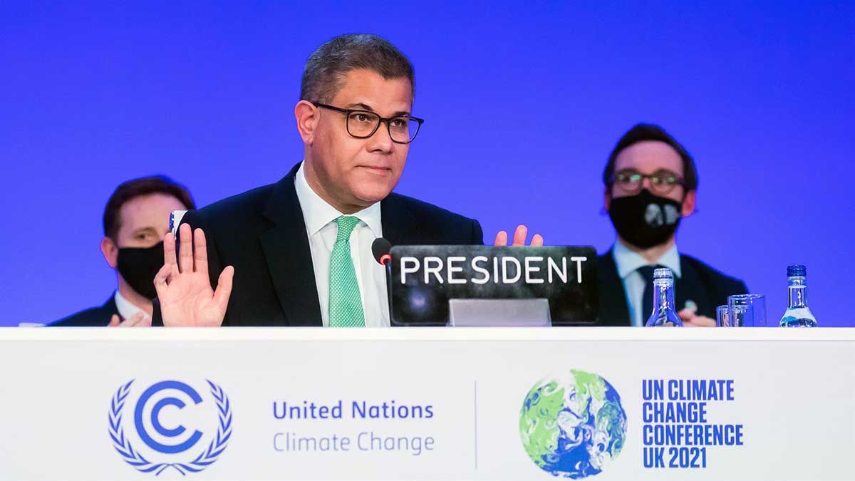 El presidente de la Cumbre Climática Cop26, Alok Sharma, 13 de noviembre de 2021, Reino Unido, Glasgow / Foto: EP