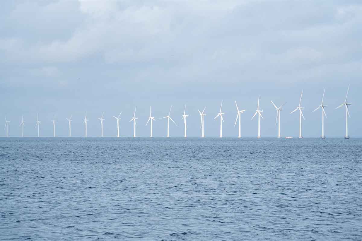 Uno de los muchos parques eólicos marinos que existen / Foto: EP