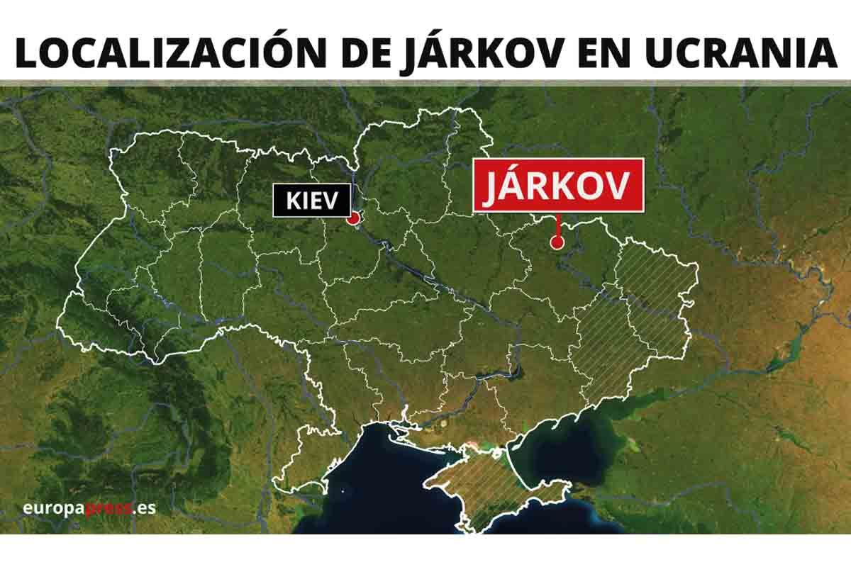 Localización de Jarkov en Ucrania / Imagen: EP