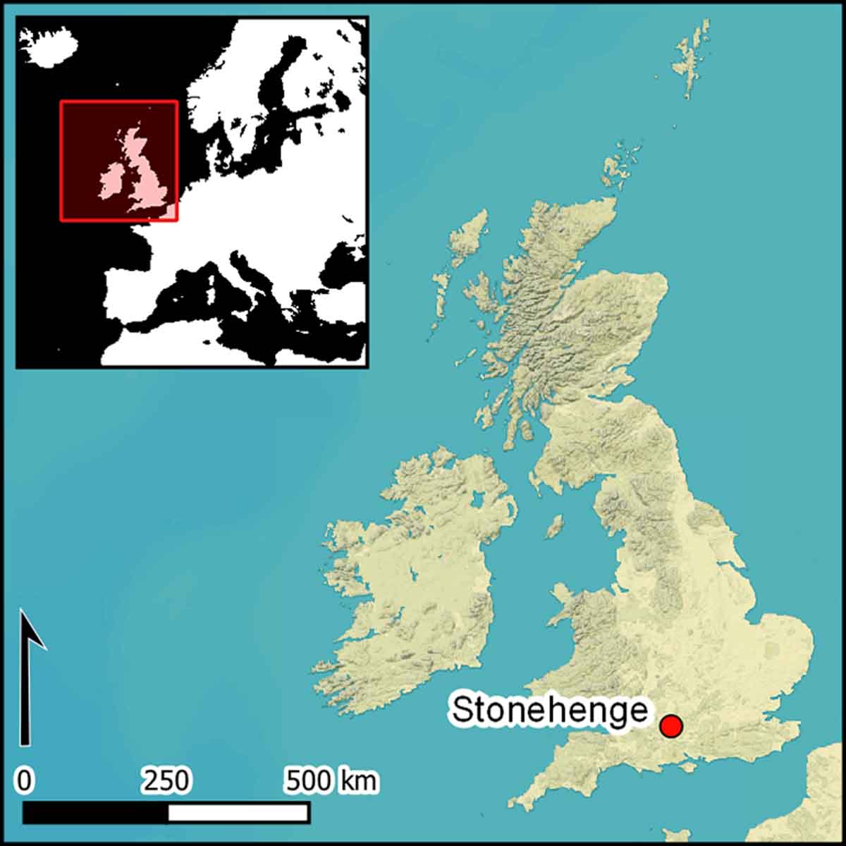 El Stonehenge está ubicado en las tierras bajas calcáreas del sur de Gran Bretaña / Imagen: Antiquity El Stonehenge está ubicado en las tierras bajas calcáreas del sur de Gran Bretaña / Imagen: Antiquity