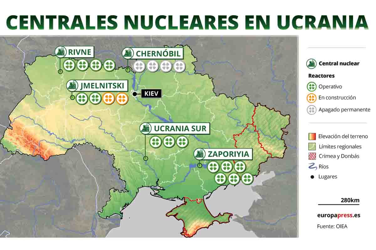 Centrales nucleares en Ucrania