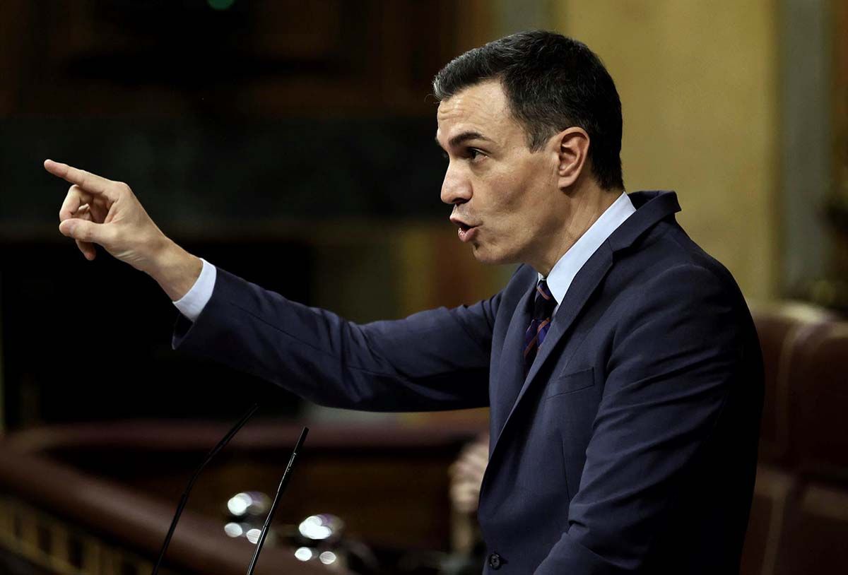 El presidente del Gobierno, Pedro Sánchez, interviene en una sesión plenaria, en el Congreso de los Diputados, a 30 de marzo de 2022, en Madrid (España) / Foto: Eduardo Parra - EP