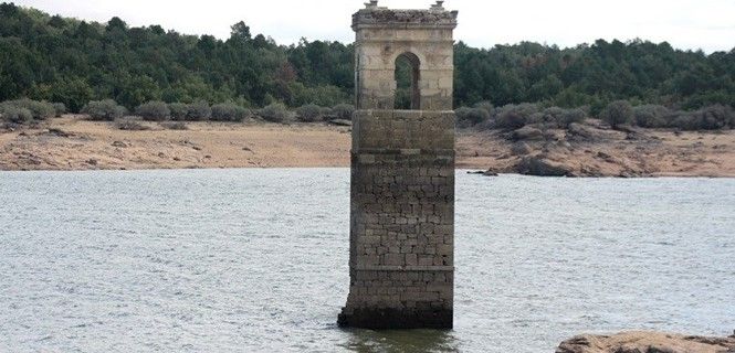 Embalse de la Cuerda del Pozo en Soria, Castilla y León, con un muy bajo nivel de agua / Foto: EP