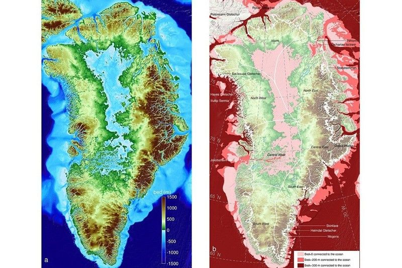 Mapas de la roca madre de Groenlandia y el lecho marino costero / Gráfico: UCI