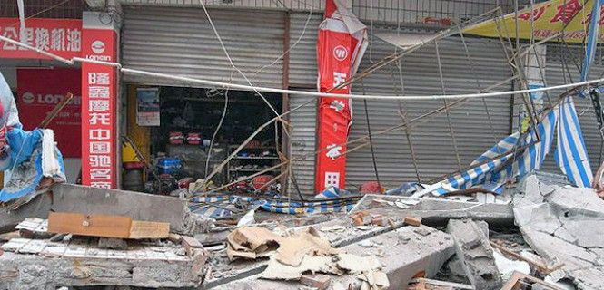 Efectos del terremoto de 2008 en la localidad china de Jundao / Foto: Miniwiki