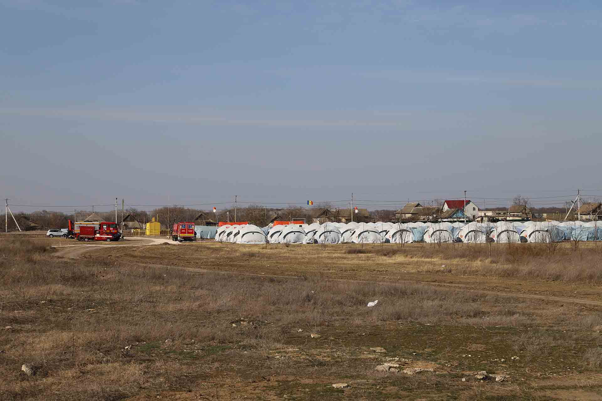 Campo de refugiados moldavo habilitado por las autoridades para personas que escapan de la guerra de Ucrania en Palanca (Moldavia) / Foto: FFM - EA