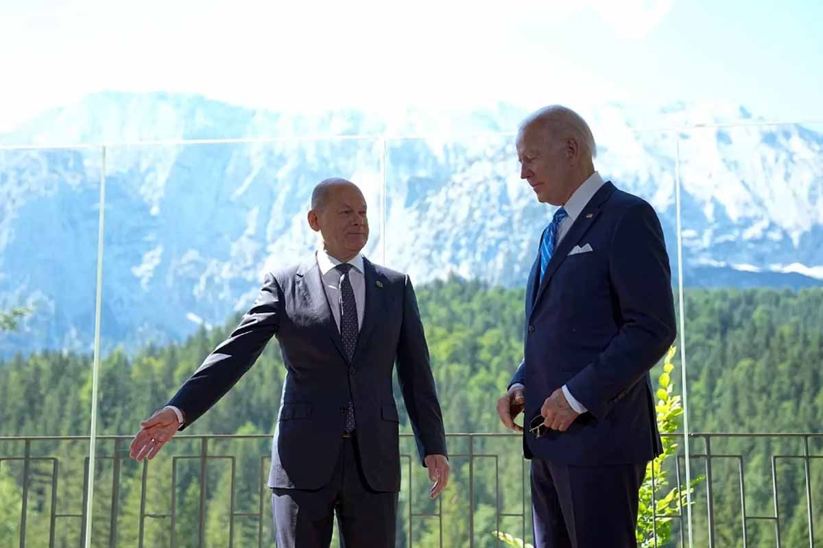 Olaf Scholz y Joe Biden durante la cumbre del G7 en Elmau / Foto: EP