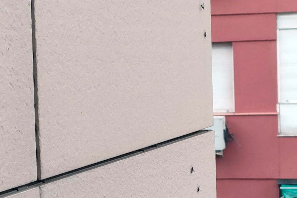 Hormigas en la fachada de un edificio en Madrid / Foto: EP