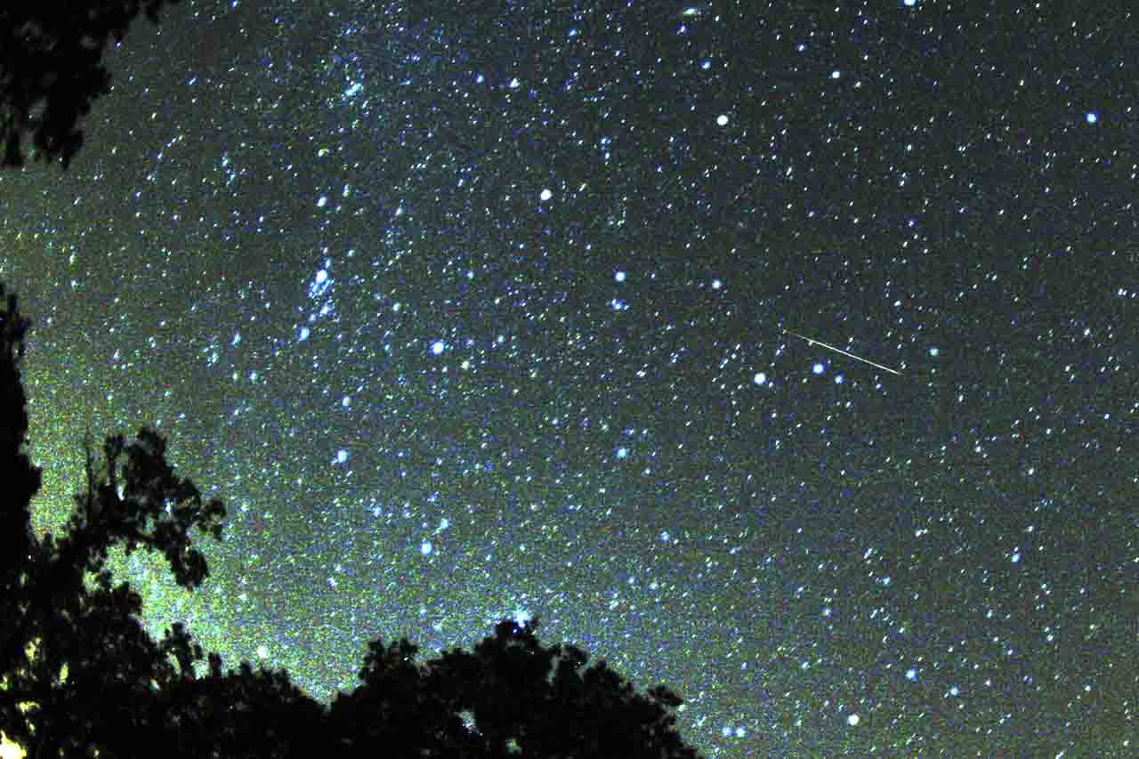 La lluvia de meteoros de las Perseidas, una de las más vívidas visibles en el cielo nocturno / Foto: Wikimedia