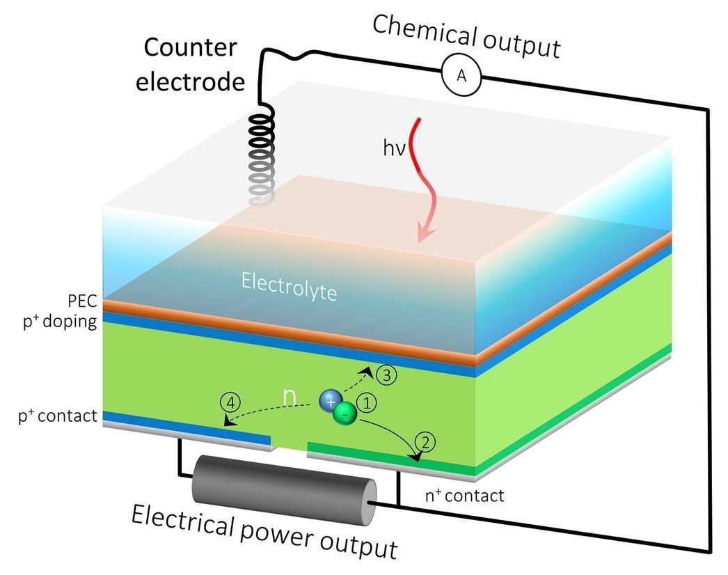 Esquema del funcionamiento de la célula solar / Foto: Berkeley Lab