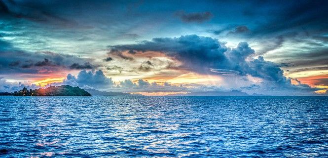 El océano Pacífico frente a las costas de Bora-Bora, en la Polinesia francesa / Foto: Maria Michelle