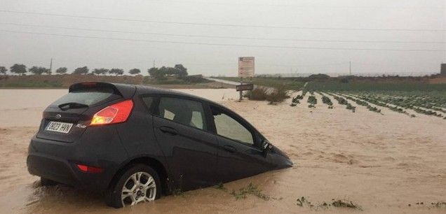 Efectos de las recientes lluvias en las proximidades de Cartagena (Murcia) / Foto: Policía Local de Cartagena