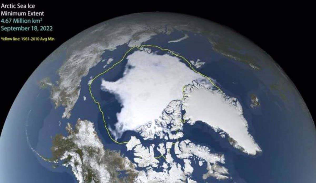 Imagen de zona del Océano Ártico cubierta por el hielo / Imagen: NASA