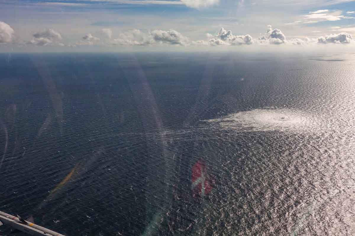 Fuga de gas en el mar Báltico, por la explosión del gasoducto Nord Stream / Foto: EP