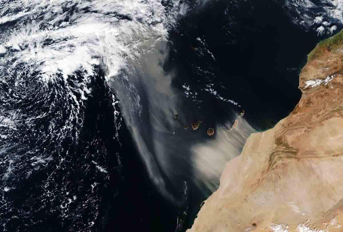 La calima introduce isótopos radioactivos de Chernóbil, en Canarias / Foto: NASA