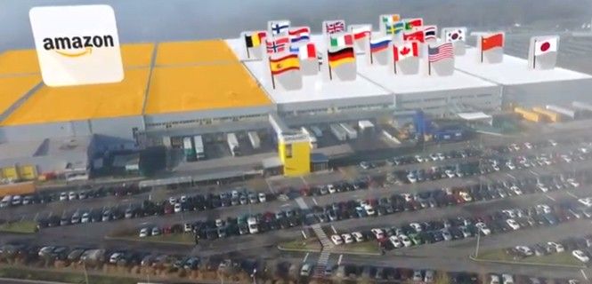 Centro logístico de Amazon en Saran (Francia) en el que trabajó el periodista infiltrado / Foto: programa 'Capital' del canal M6