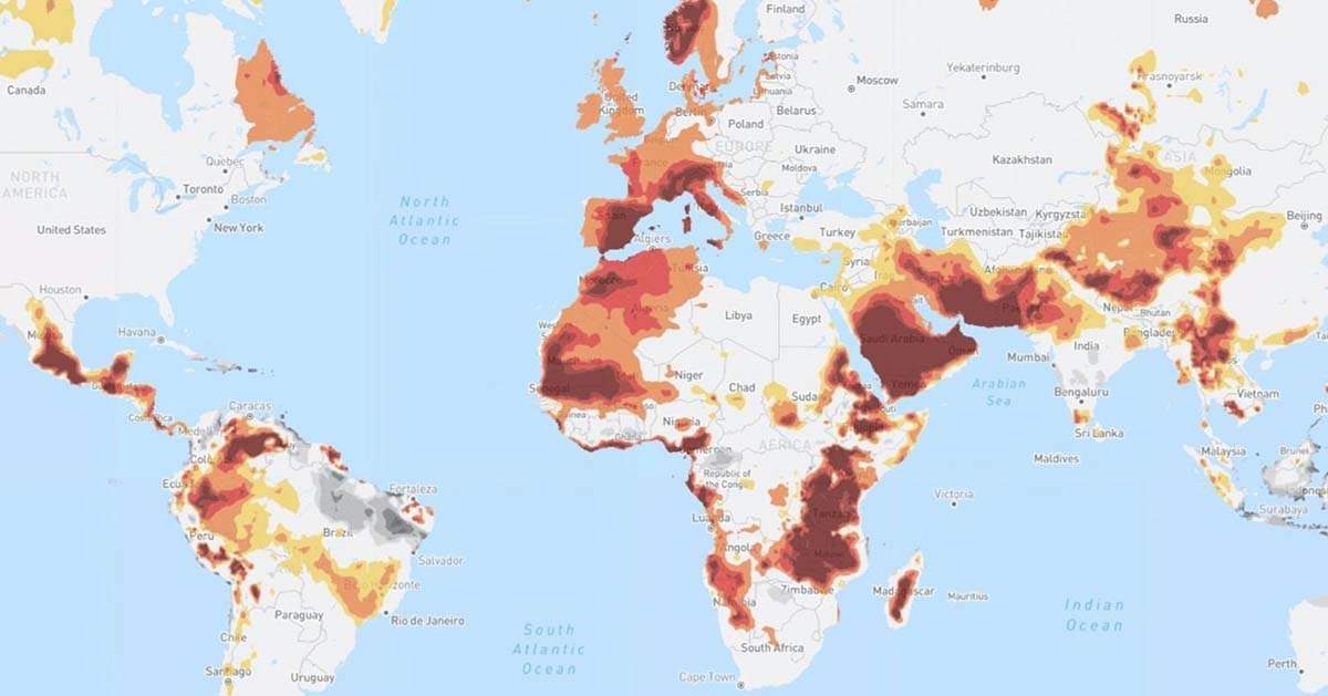 El cambio climático ya afecta al 96 por ciento de la Humanidad. El Índice de cambio climático global del 27 de octubre de 2022 / Imagen: Climate Central