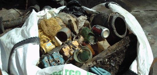 Residuos recogidos entre Alicante y el cabo de Palos / Foto: Santiago García Rivera