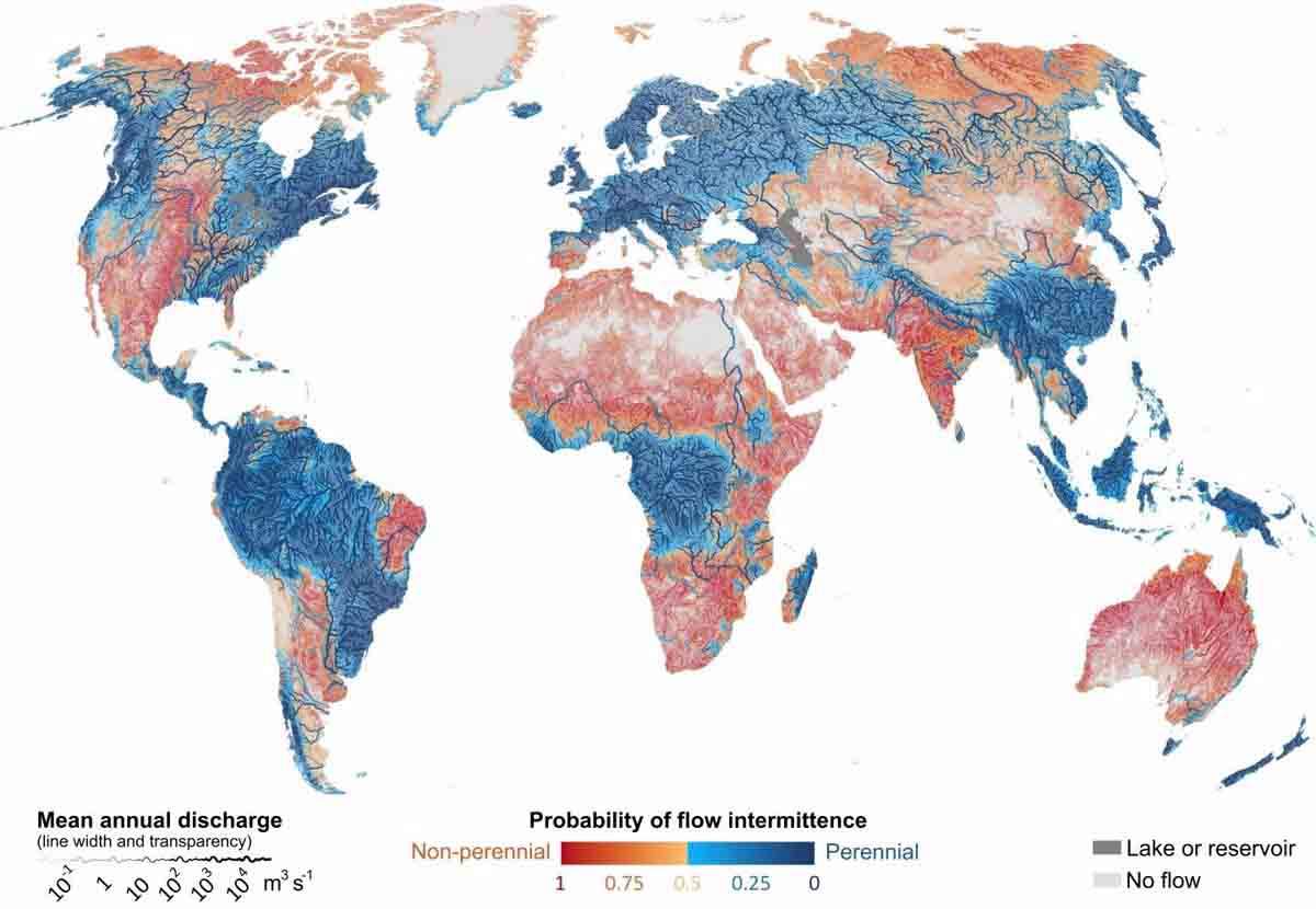 Intermitencia del caudal de los ríos será cada vez más frecuente por el cambio climático / Imagen: Mcgill University