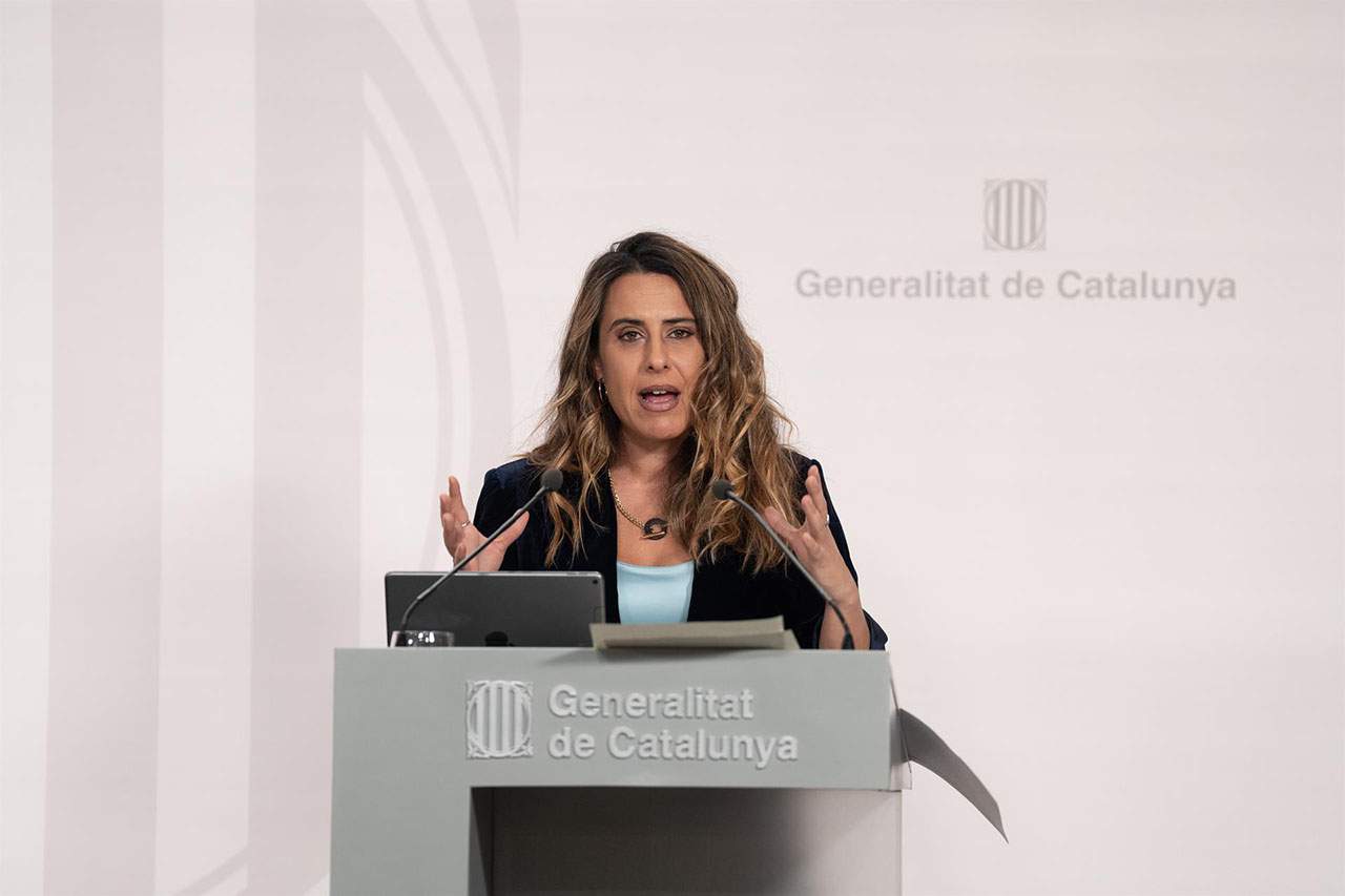La portavoz del Govern, Patrícia Plaja, alerta del "agravamiento" de la situación de sequía en Catalunya / Foto: David Zorrakino - EP