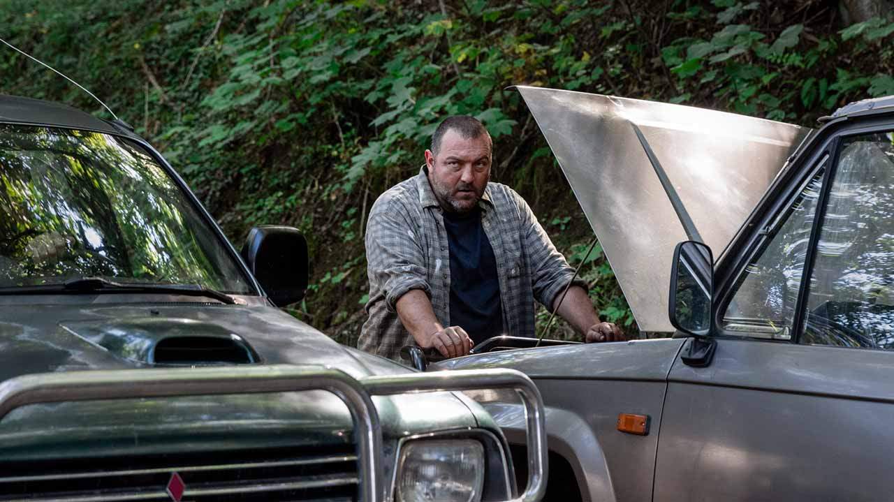 El actor Denis Ménochet en el rodaje de 'As bestas' / Foto: Lucia Faraig