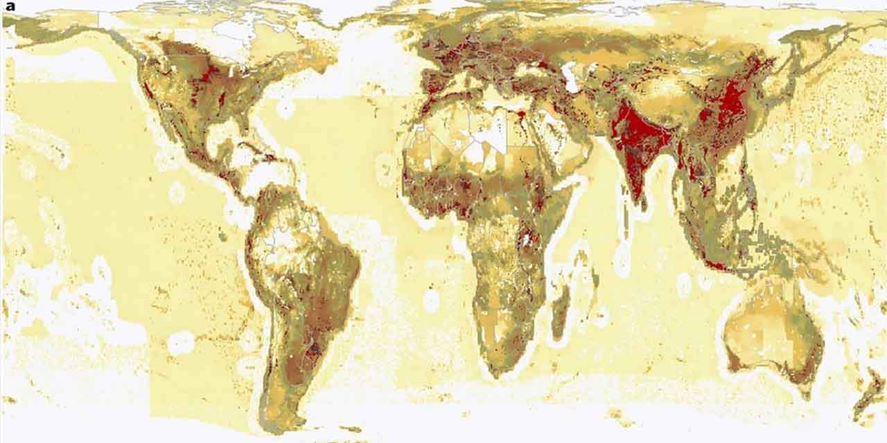 Mapa de la presión ambiental de la producción de alimentos / Foto: NTNU