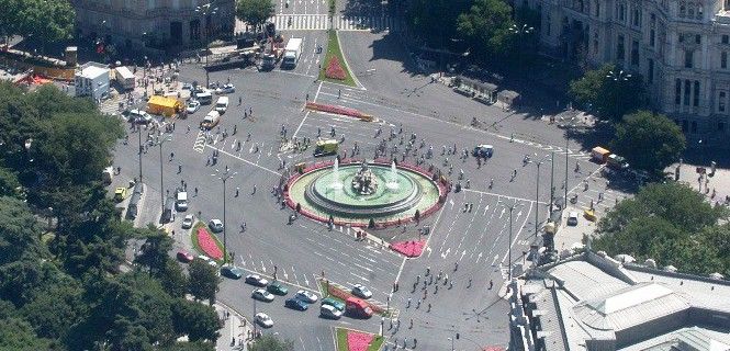 Vista de la plaza de Cibeles, en pleno centro de la capital española / Foto: Ayto. Madrid