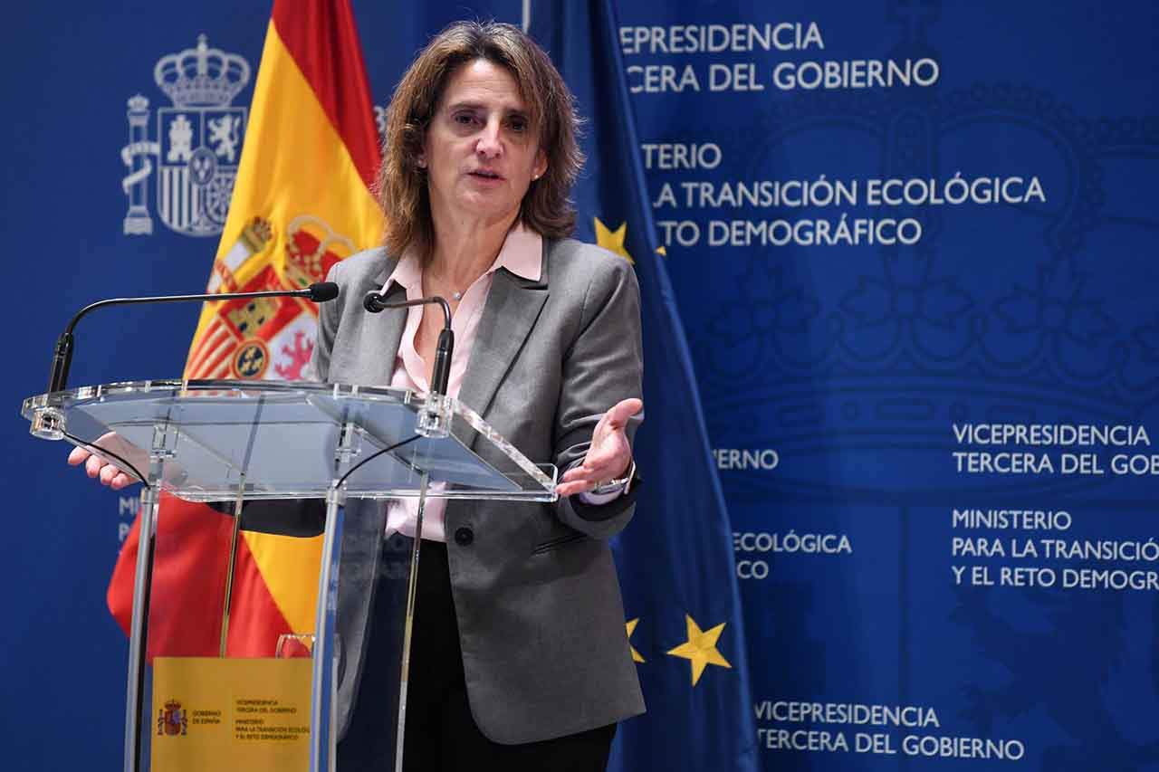 La vicepresidenta del Gobierno y ministra, Teresa Ribera, asegura que los objetivos se han cumplido sobre la protección de espacios naturales y de recursos hídricos / Foto: Fernando Sánchez - EP