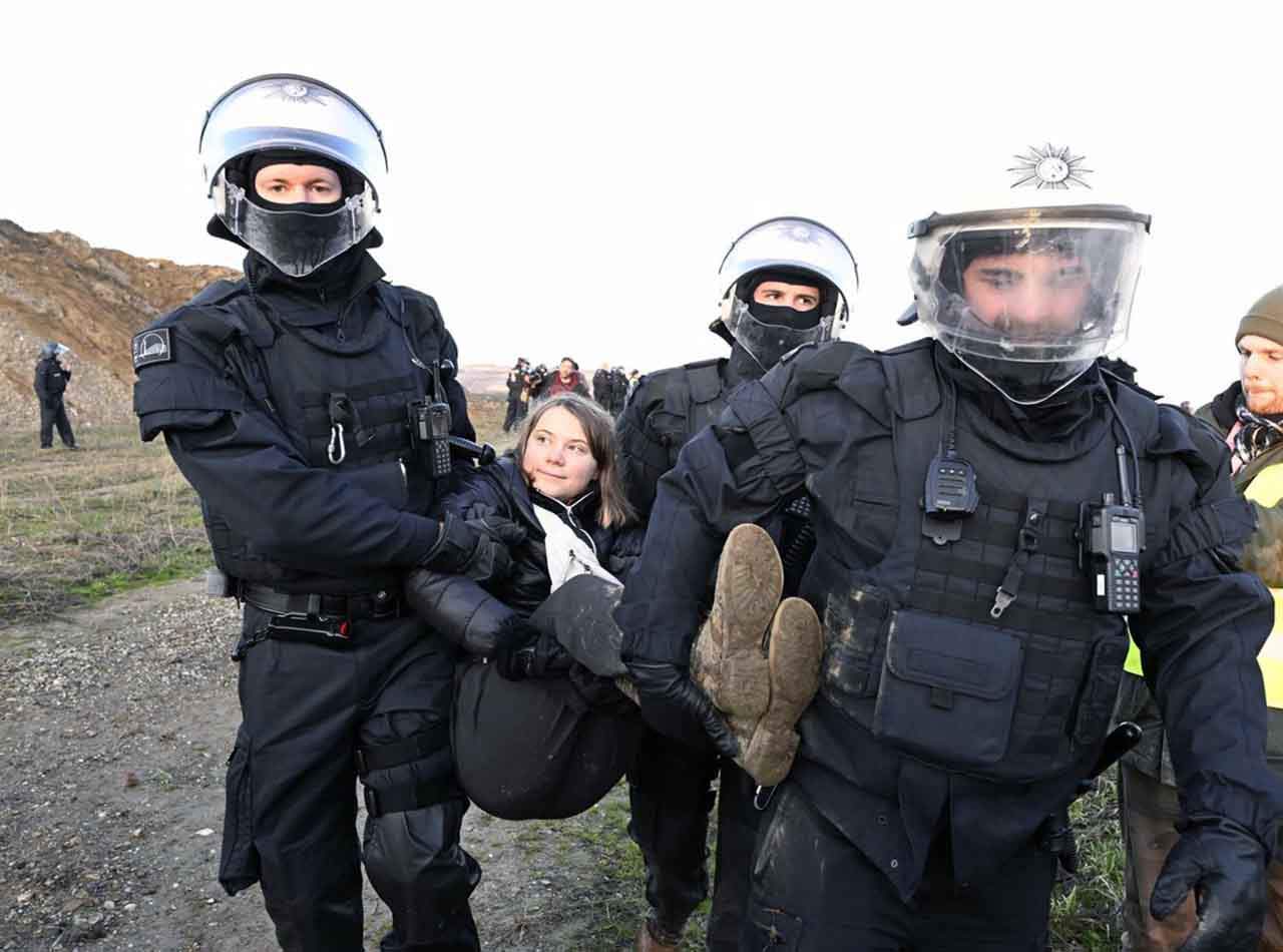 Greta Thunberg es detenida por la Policía alemana / Foto: EP