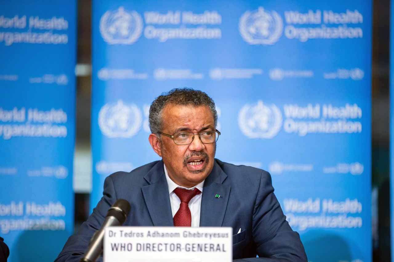 El director general de la Organización Mundial de la Salud (OMS), Tedros Adhanom Ghebreyesus, en rueda de prensa para informar sobre novedades en el brote de coronavirus originado en China el 6 de febrero de 2020 / Foto: Archivo - EP